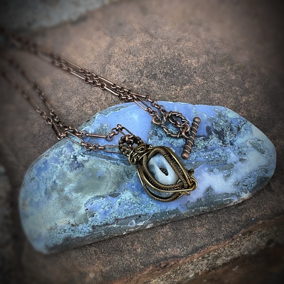 Hand Crafted Carved Jasper Bead Pendant - Picture 8 of 11